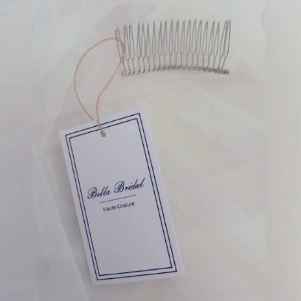 Beaded Pearl Wedding Veil Chapel Length
